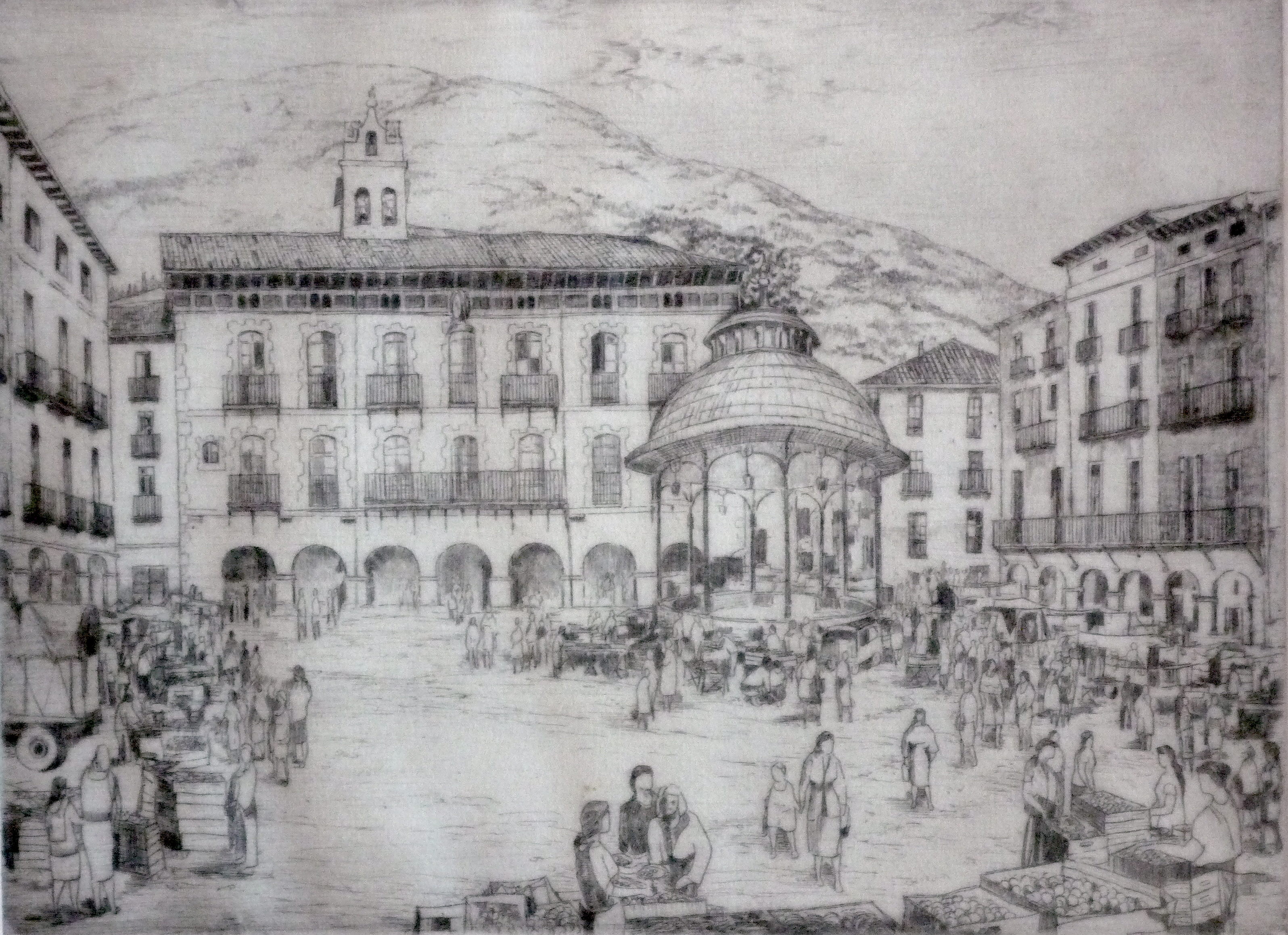 dibujo de Azpeitia,grabado,paisaje